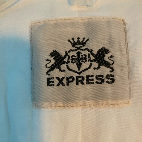 men’s white express denim jacket - Picture 3 of 4